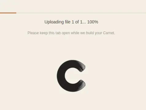 Upload your Instagram export to Carnets